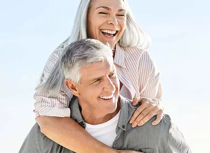 Older couple smiling